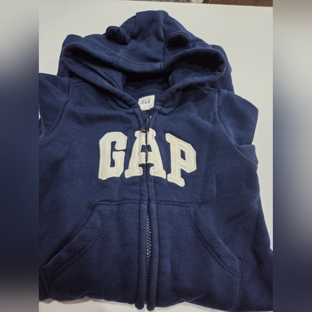 GAP Baby Navy Logo Jumpsuit Sz.6-12 - Picture 5 of 6